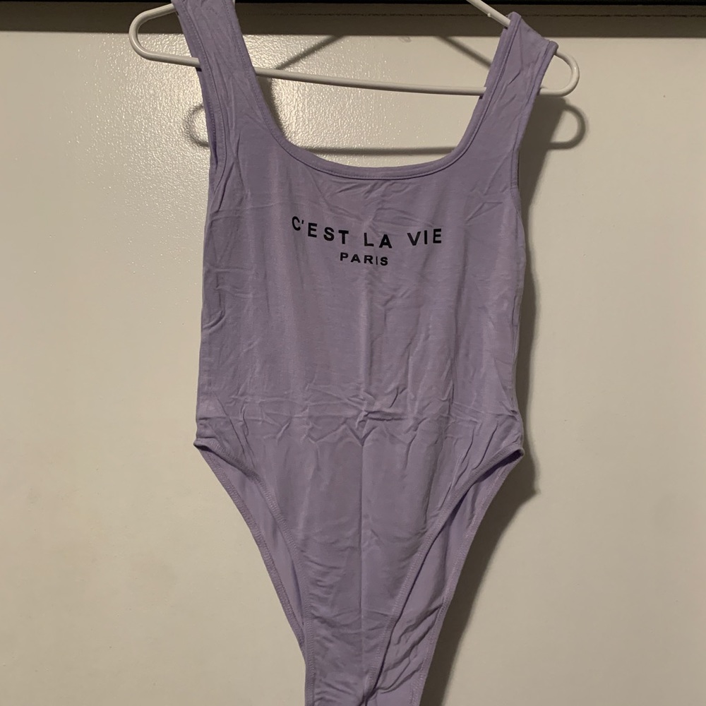 Shein // super cute lavander bodysuit // size S